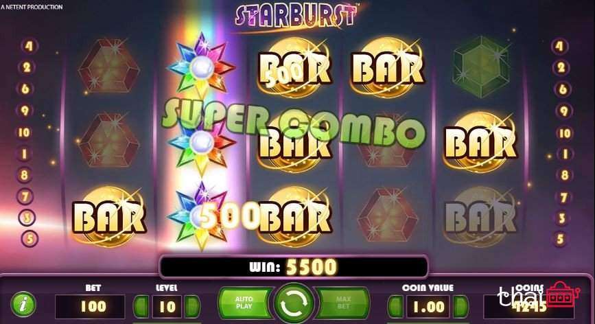 Starburst slot combo win